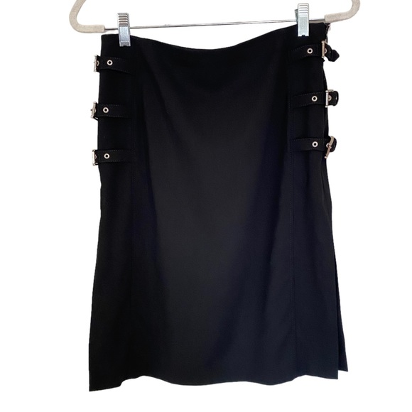 Escada Dresses & Skirts - ESCADA PENCIL SKIRT BUCKLES SZ 36 / US SMALL BLACK